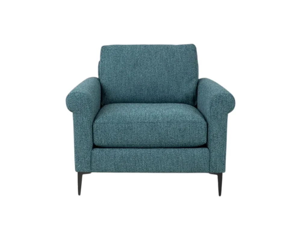 Jonathan Louis Nikola Arm Chair in Celine Teal