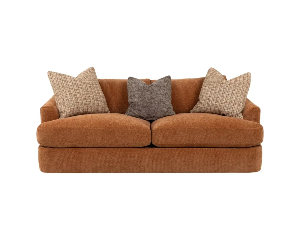 Jonathan Louis Drew Sofa in Razzle Cassia Orange