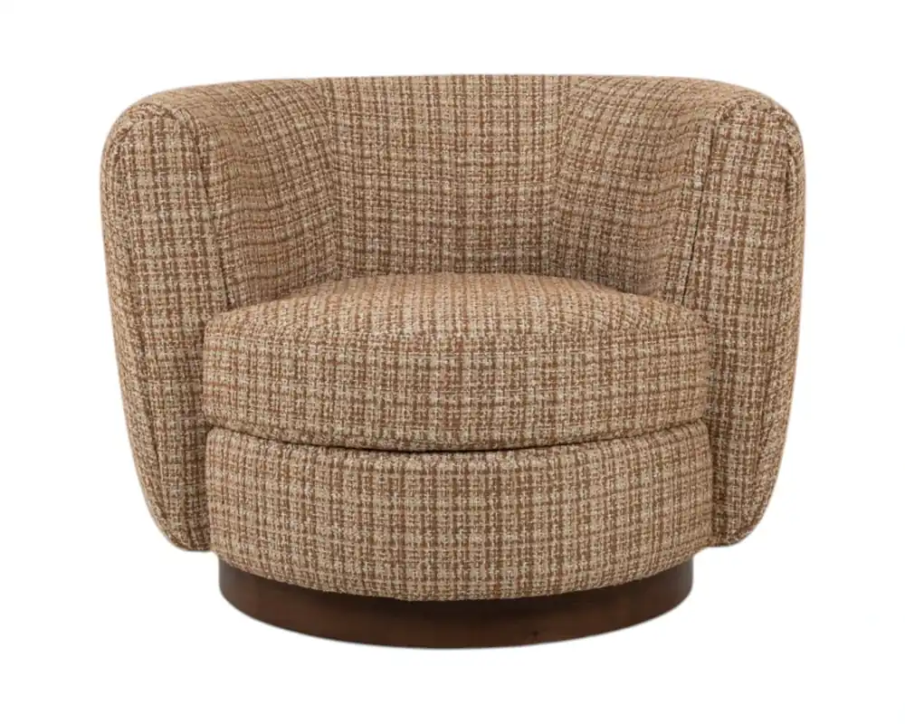 Jonathan Louis Ashby Swivel Chair in Off-Kilter Scotch