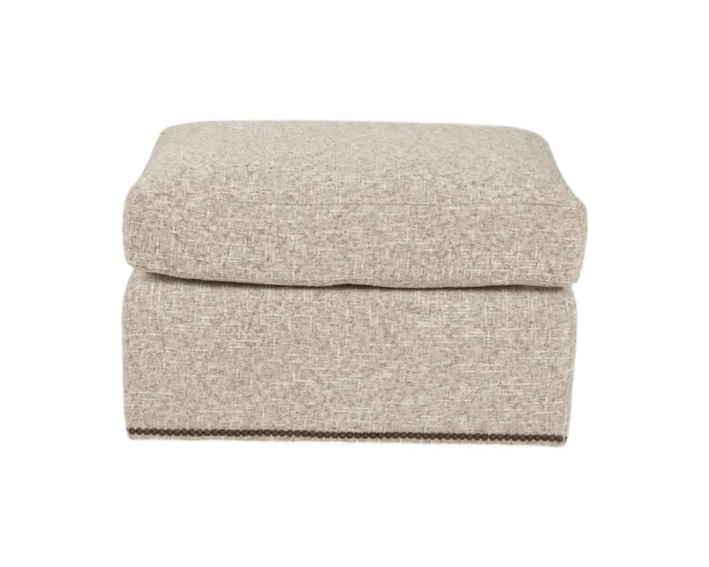 Smith Brothers 560 Collection Ottoman with Casters in Tan