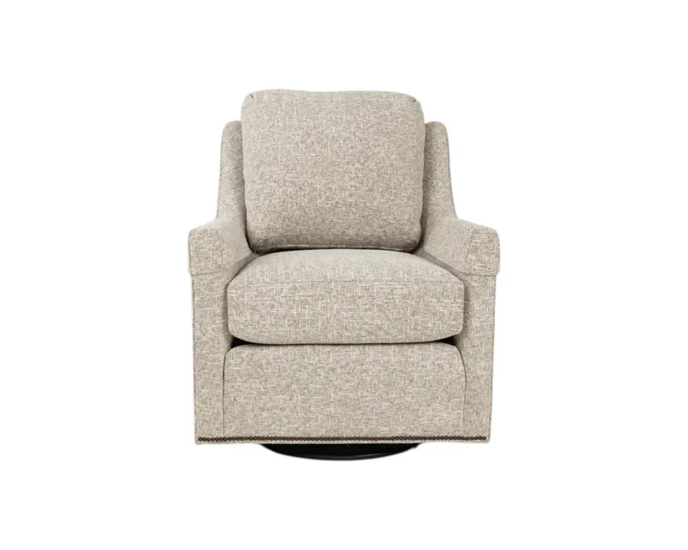 Smith Brothers 560 Collection Swivel Glider Chair in Tan