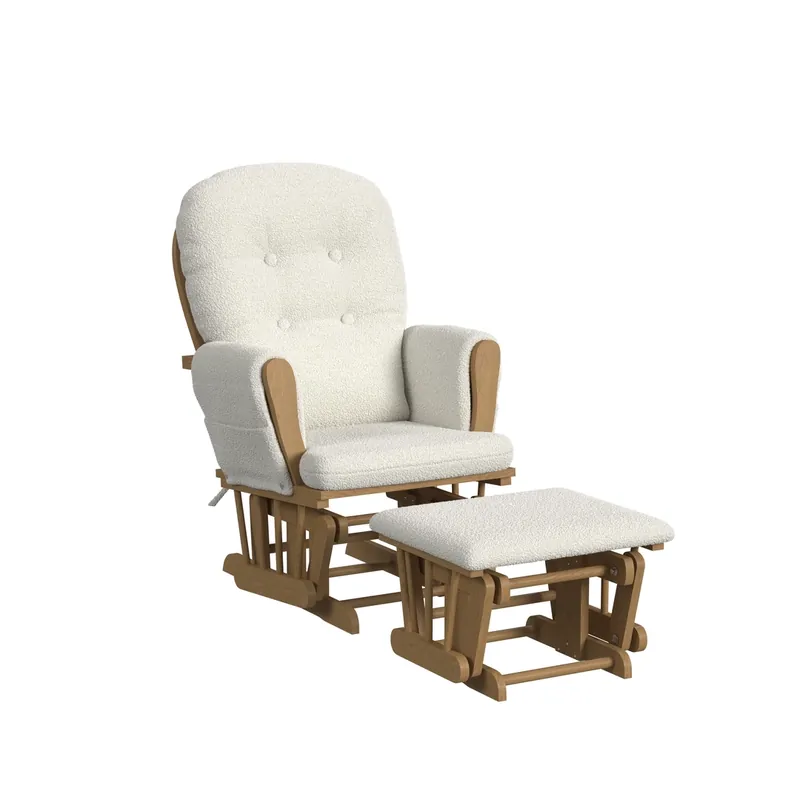 Westwood/Thomson Int'l Kennedy Rocker Glider Chair with Ottoman in Vanilla
