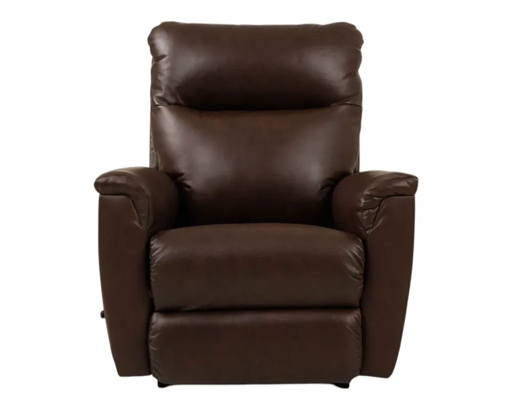 La-Z-Boy Norton Leather Rocker Recliner in Walnut