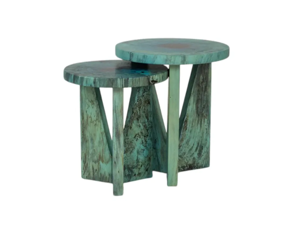 Uttermost Nadette Tamarind Wood Nesting End Tables - Set of 2