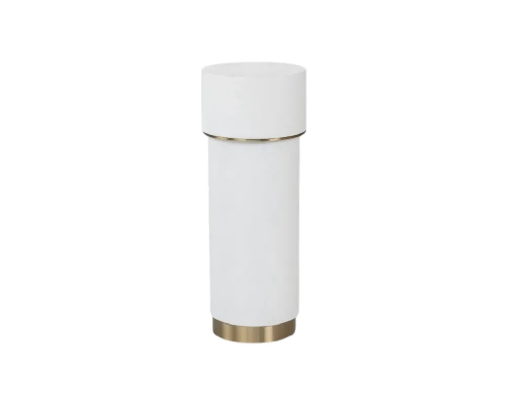 Uttermost Wessex Shagreen Accent Table in White