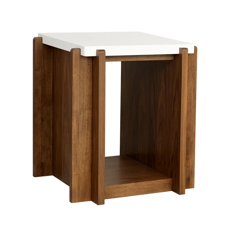 Flexsteel Lincoln End Table with Faux Stone Top