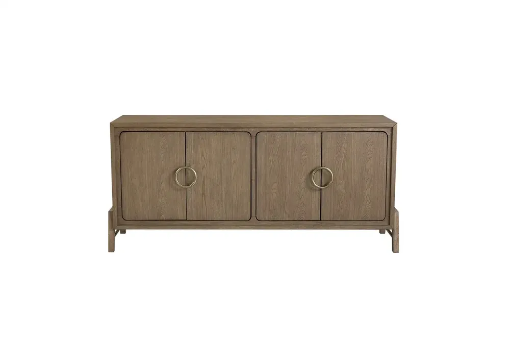 Bernards Furniture Elure 4-Door Accent Cabinet in Latte - 65-Inch