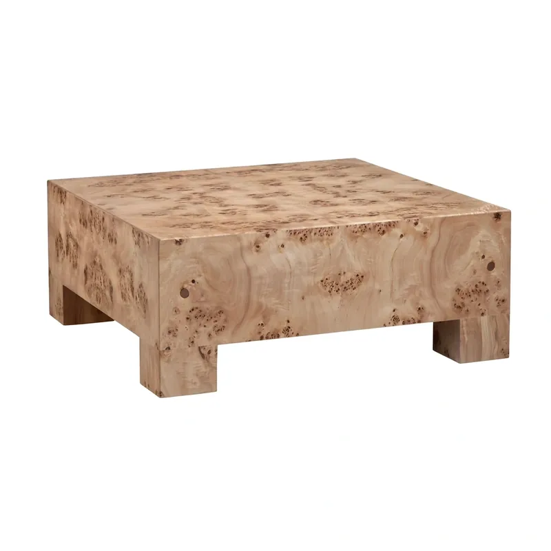 Crestview Collection Sutherland Square Coffee Table in Natural