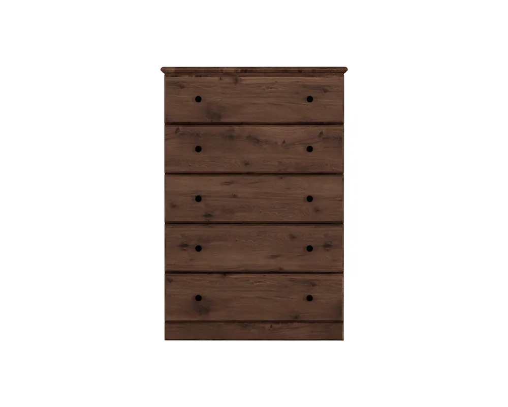 Perdue Furniture Essentails 5-Drawer Chest in Aspen Oak - 32-Inch