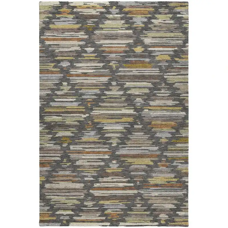 Dalyn Kenner Rug in Charcoal - 6.6 x 9.6