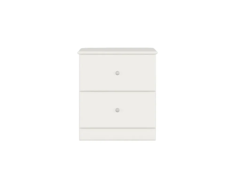 Perdue Furniture Essentials 2-Drawer Nightstand in Rockport White