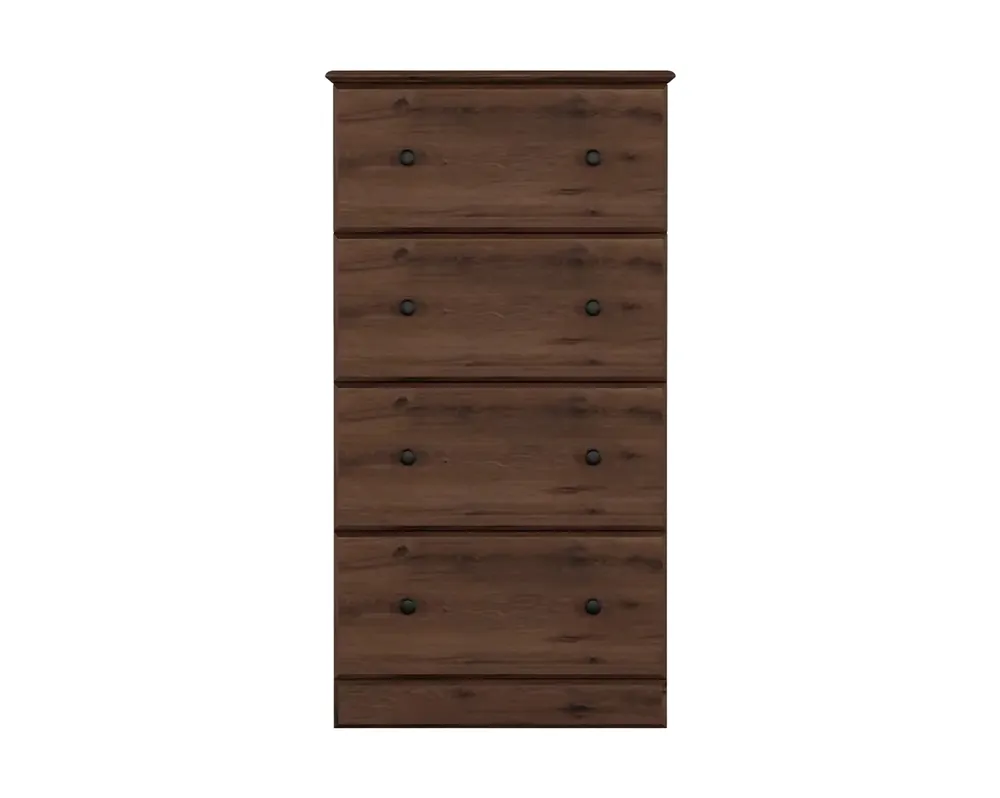 Perdue Furniture Essentials 4-Drawer Chest in Aspen Oak