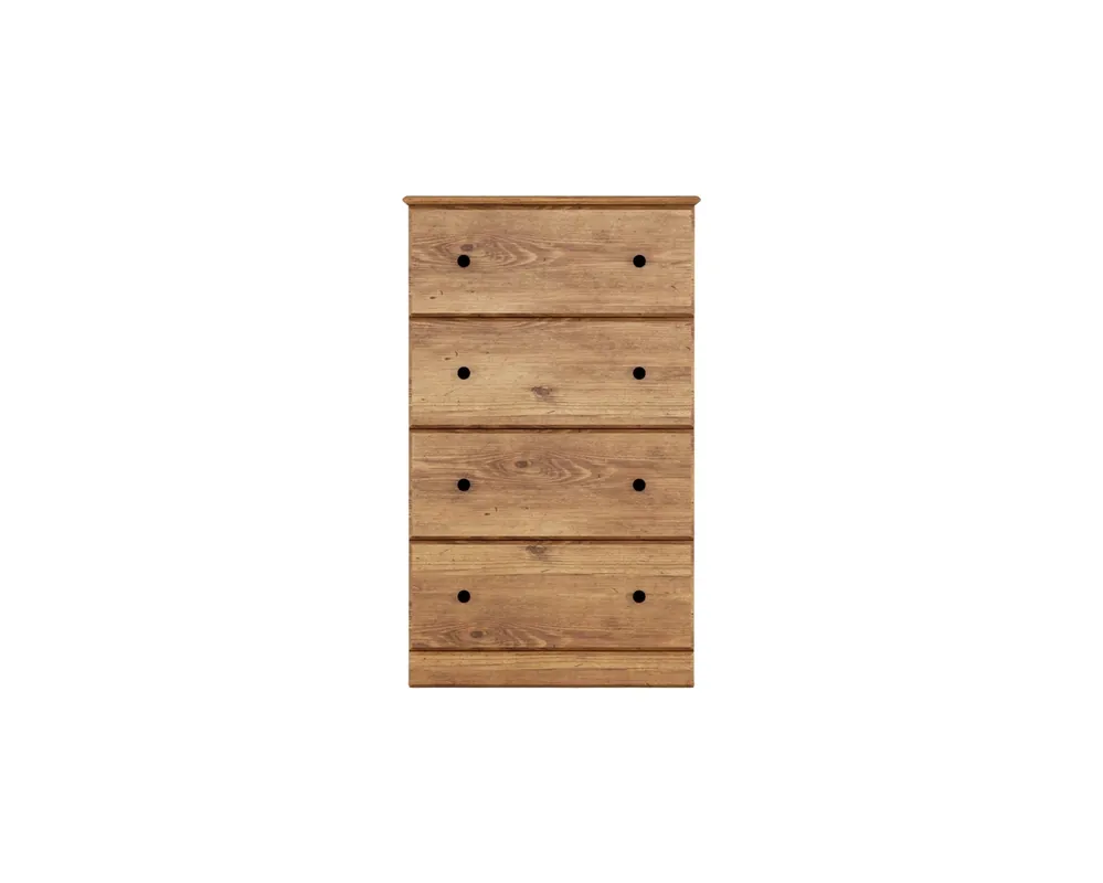 Perdue Furniture Essentials 4-Drawer Chest in Saratoga Pine - 26-Inch