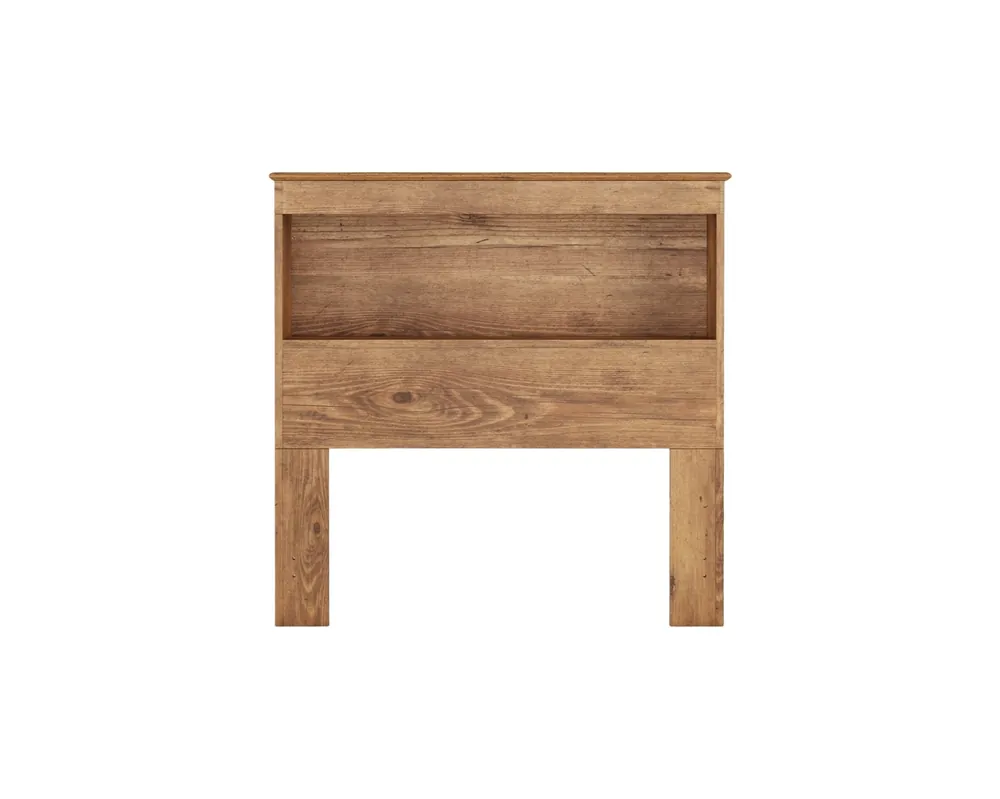 Perdue Furniture Essentials Bookcase Headboard in Saratoga Pine - Twin