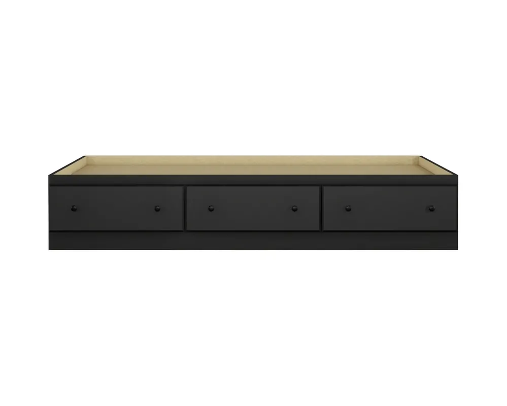 Perdue Furniture Essentials 3-Drawer Mates Bed in Black - Twin