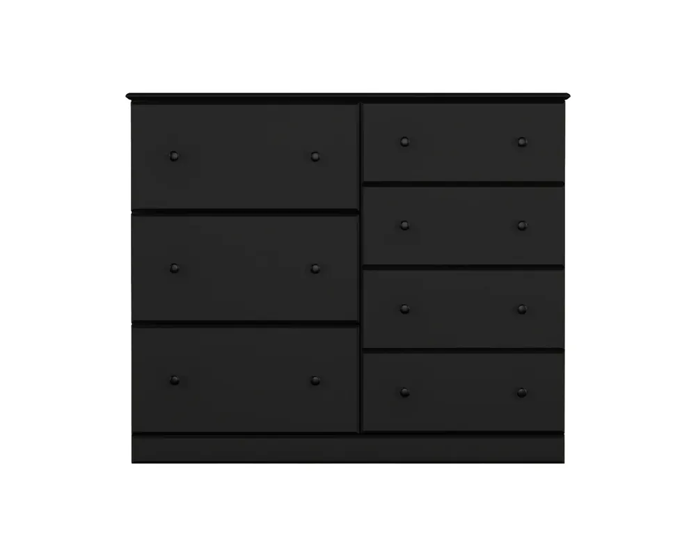 Perdue Furniture Essentials 7-Drawer Chesser in Black