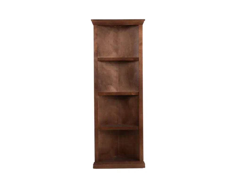 Fenix Furniture Corner Bookcase in Cherry - 72-Inch