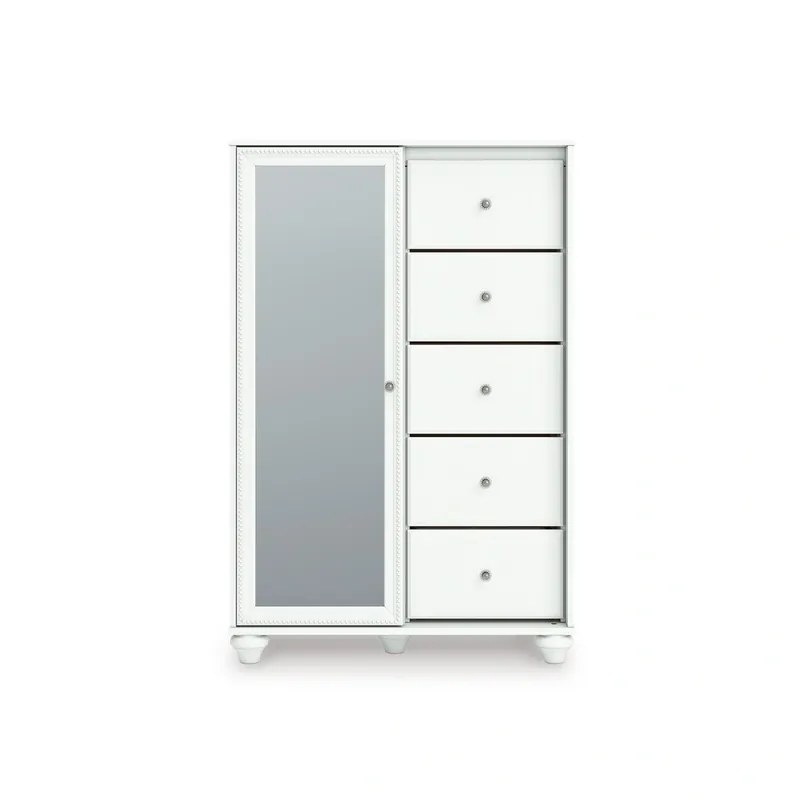 Ashley Kozlani 5-Drawer Dressing Chest in White