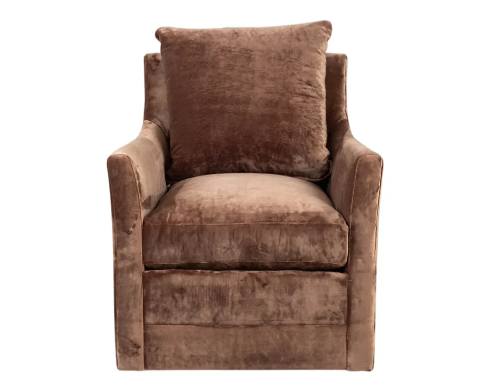 Rowe Furniture Isley Swivel Chair in Mauve