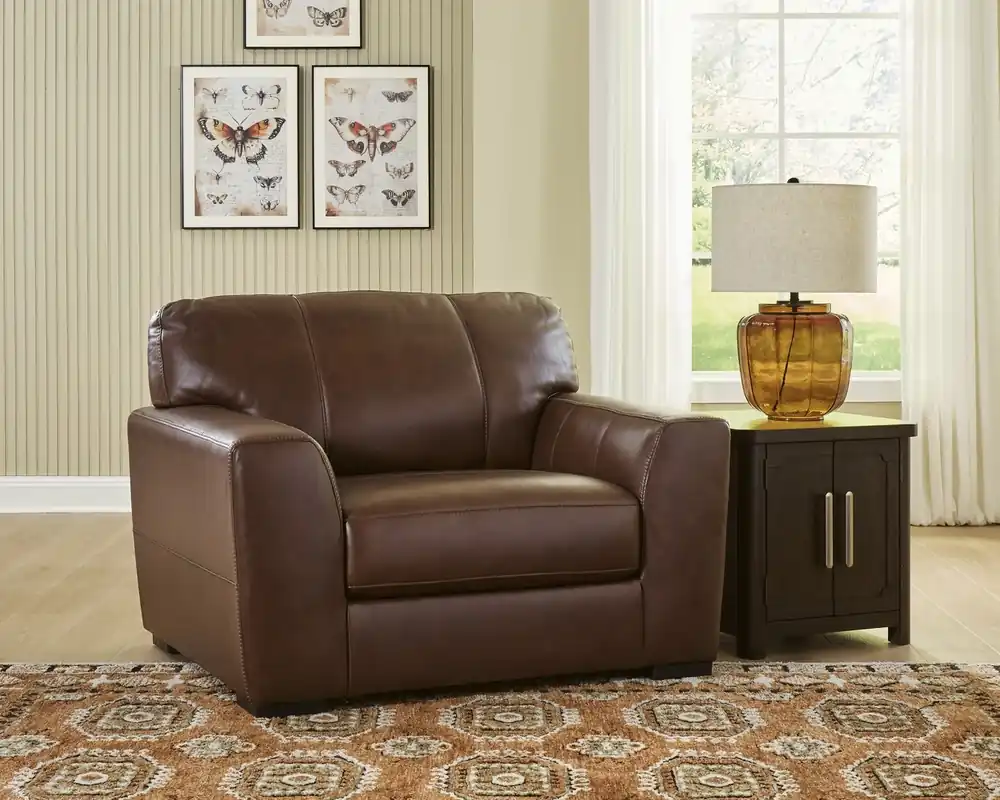 Ashley Brogliano Leather Chair and a Half in Canyon Brown