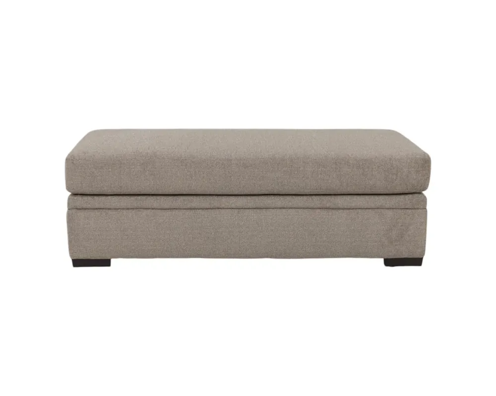 Washington Furniture Bri Storage Ottoman in Pewter