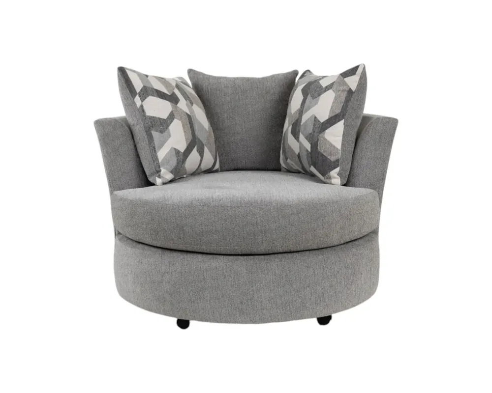 Washington Furniture Apollo Swivel Chair in Gray