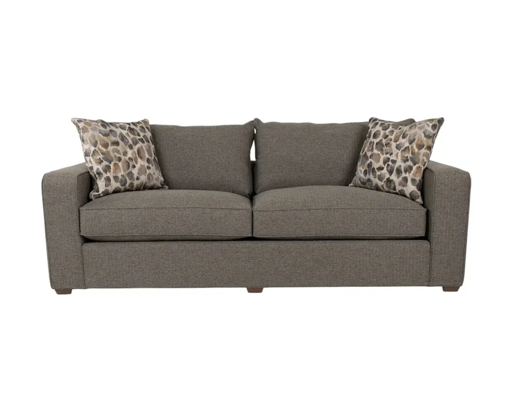 Norwalk Furniture Milford Sofa in Sugar Brown