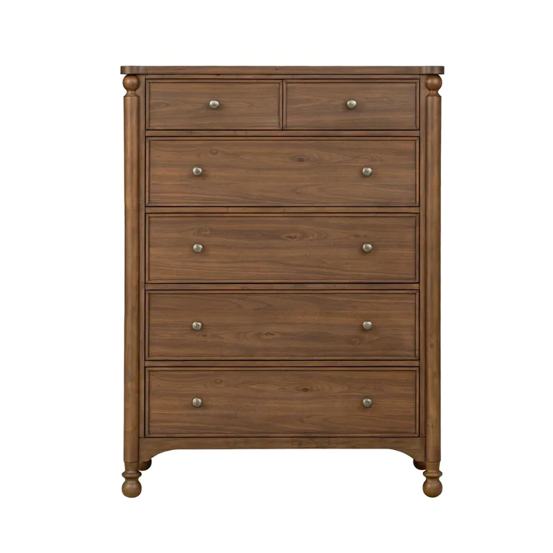 Flexsteel Azalea 6-Drawer Chest in Legacy Walnut