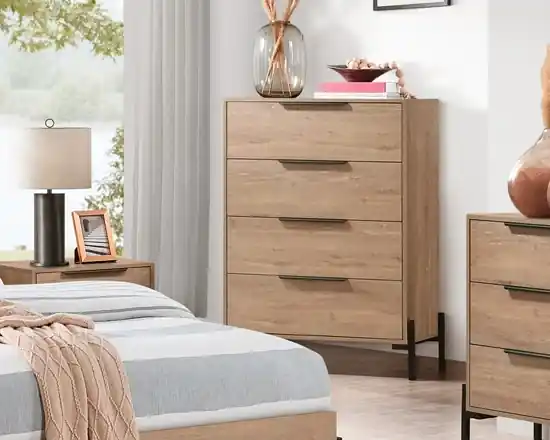 Intercon Newhall 4-Drawer Chest in Vintage Oak
