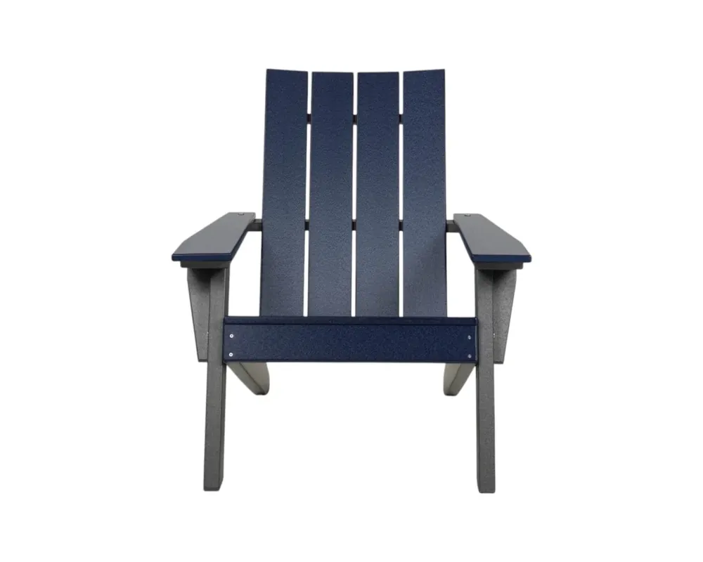 Amish Outdoors Urban Adirondack Chair in Patriot Blue/Slate