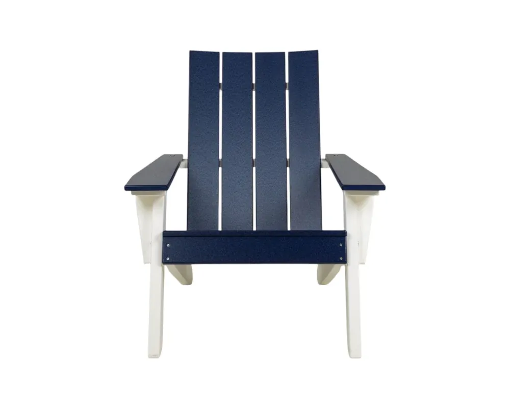 Amish Outdoors Urban Adirondack Chair in Patriot Blue/White