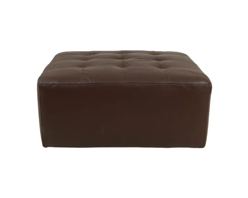 Jackson Siena Leather Cocktail Ottoman in Chocolate