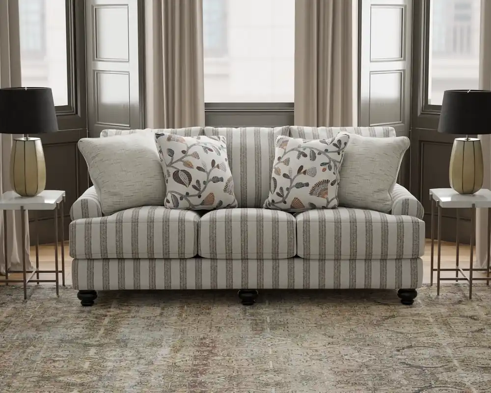 Jackson Marley Striped Sofa in Mocha