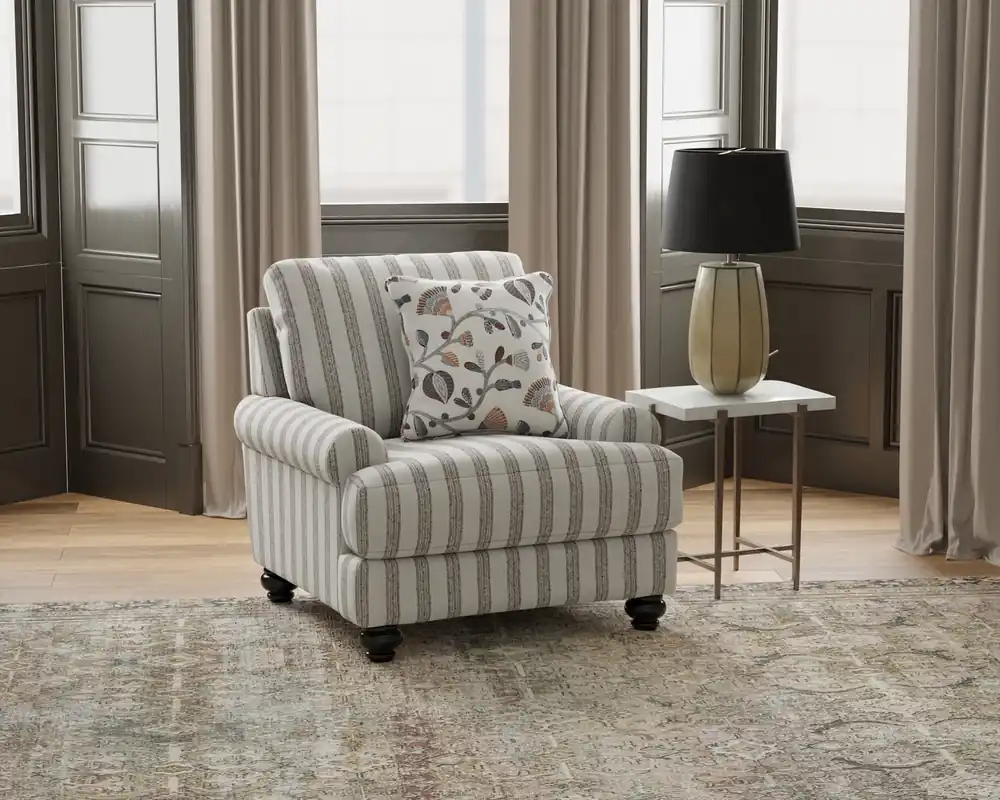 Jackson Marley Striped Chair in Mocha