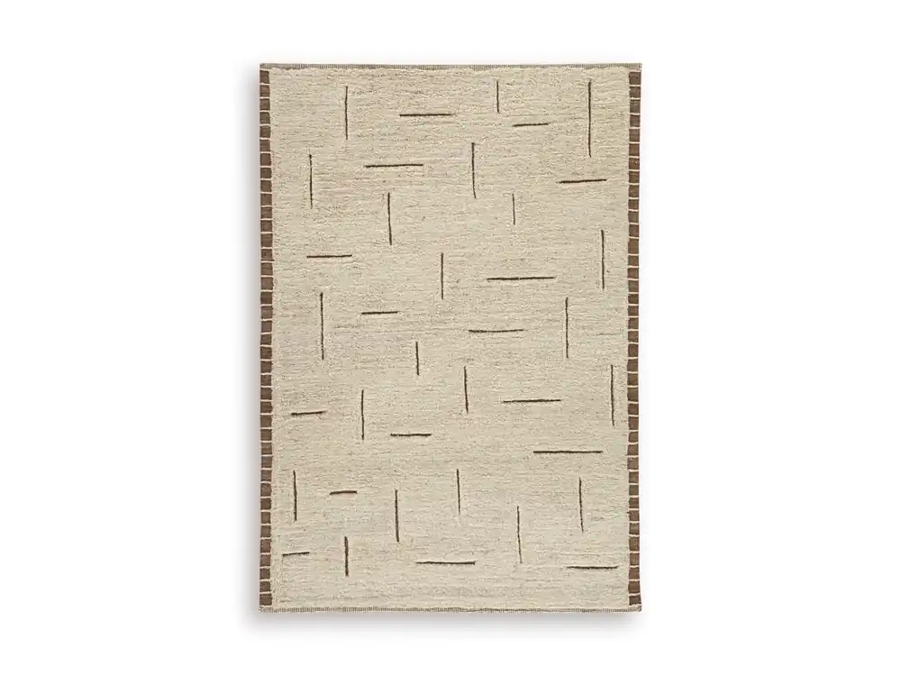 Ashley Clayman Rug in Beige/Brown - 5 x 7