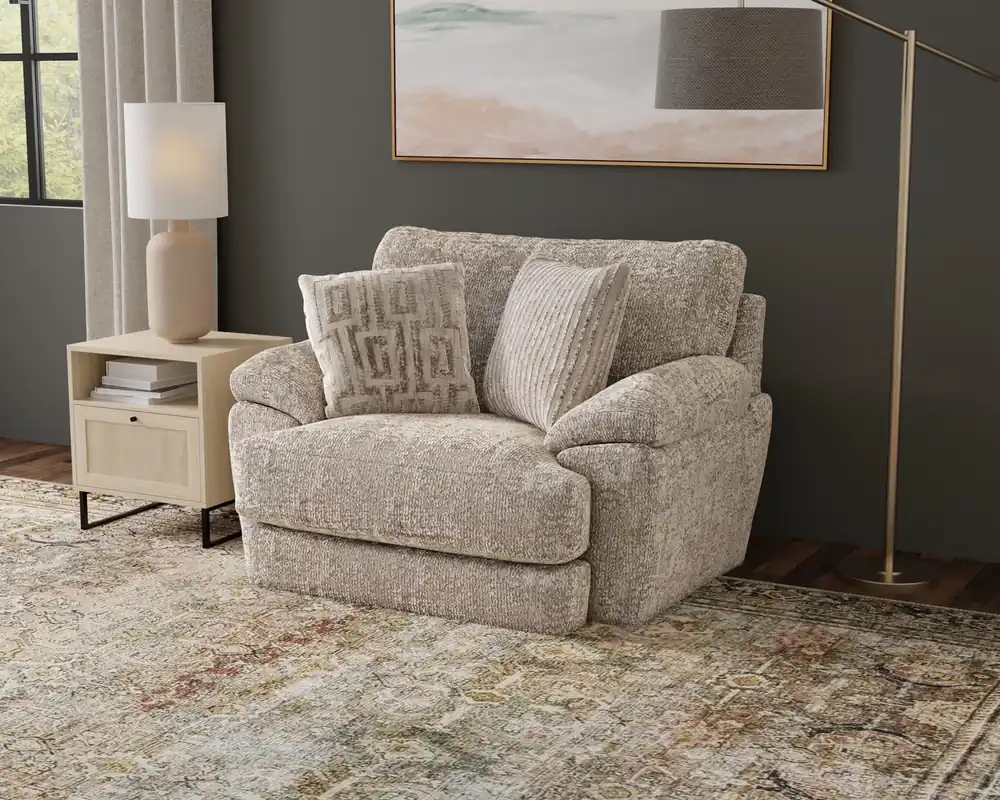 Jackson Jaden Chair and a Half in Steel Gray