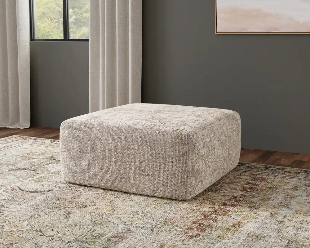 Jackson Jaden Square Cocktail Ottoman in Steel Gray