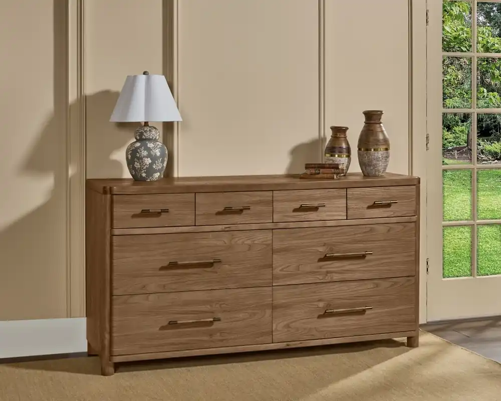 Modus Furniture Hollis 8-Drawer Dresser in Cabin Glow