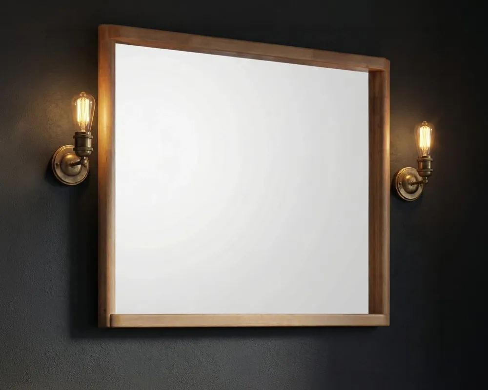 Modus Furniture Hollis Dresser Mirror in Cabin Glow