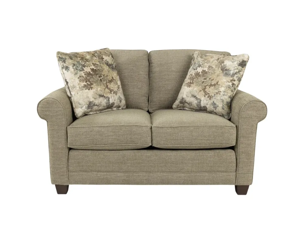 Smith Brothers 366 Collection Loveseat in Green