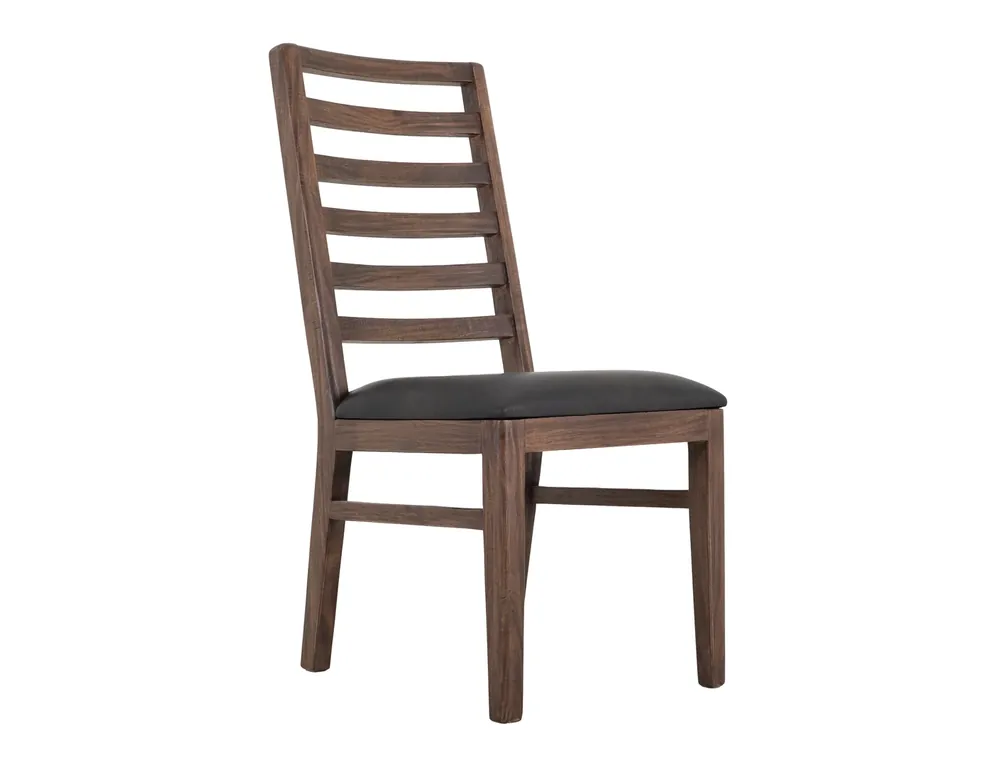 Int'l Furniture Walnut Ladder-Back Dining Chair in Reddish-Brown