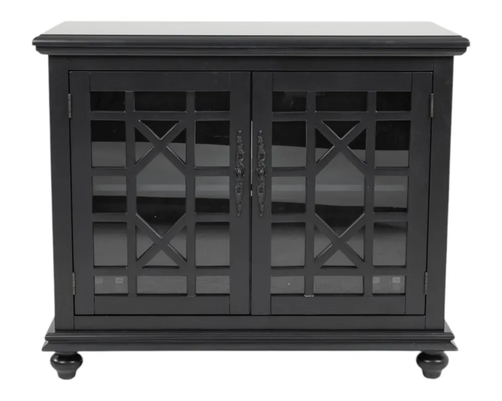 Martin Svensson Home Avalon 2-Door Accent Cabinet in Antique Black