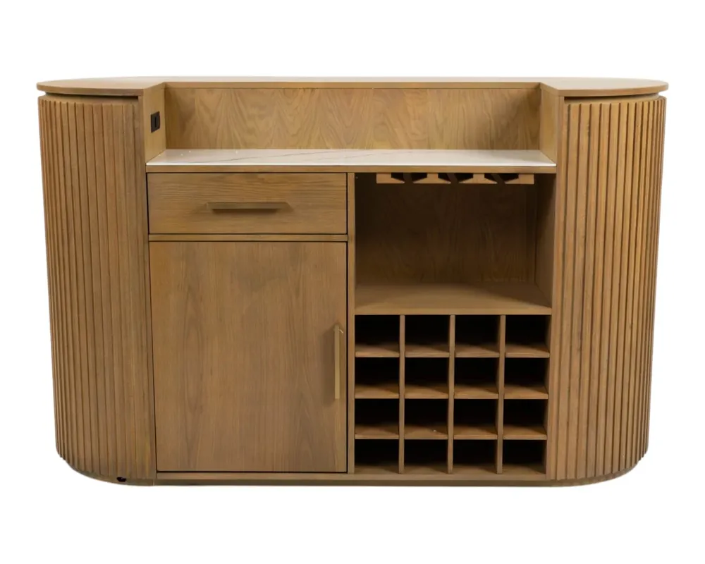 Steve Silver Colvin Reeded Bar in Toffee