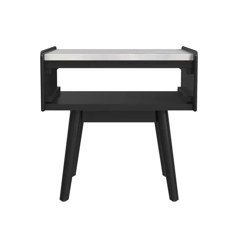 Elements Int'l Lanette Lift-Top End Table in Black