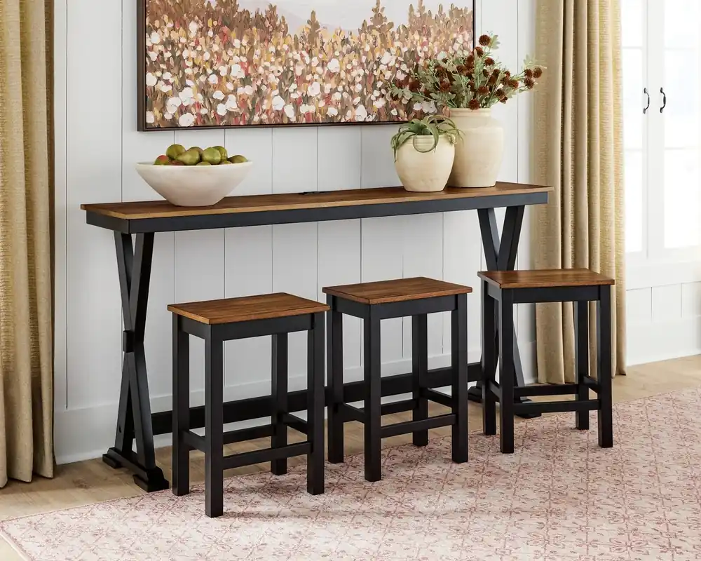Ashley Wildenauer Counter Set in Black/Brown - 4-Piece