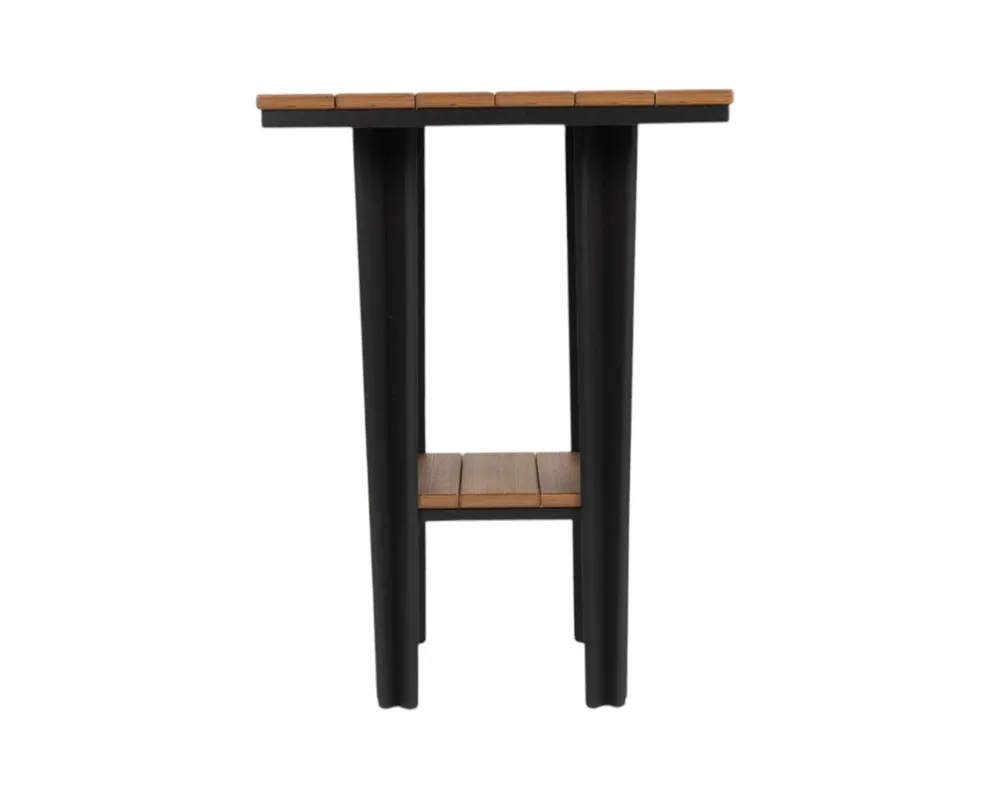 Amish Outdoors Bistro Bar Table in Antique Mahogany/Black