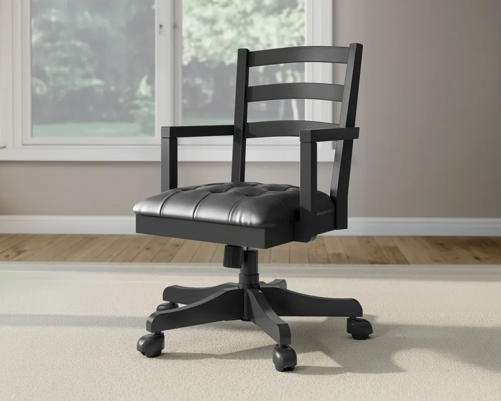 Ashley Wildenauer Home Office Swivel Desk Chair in Black