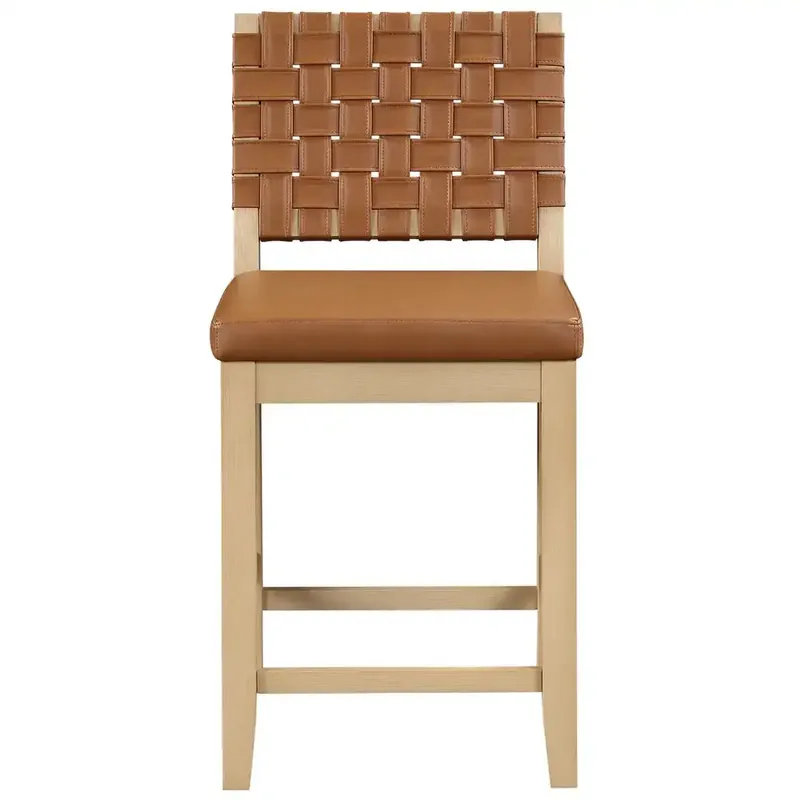 Steve Silver Reid Counter Stool in Saddle Brown/Sand
