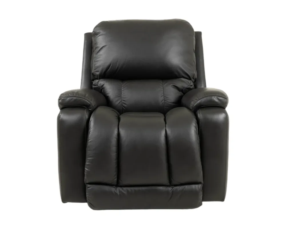La-Z-Boy Greyson Leather Power Rocker Recliner in Slate