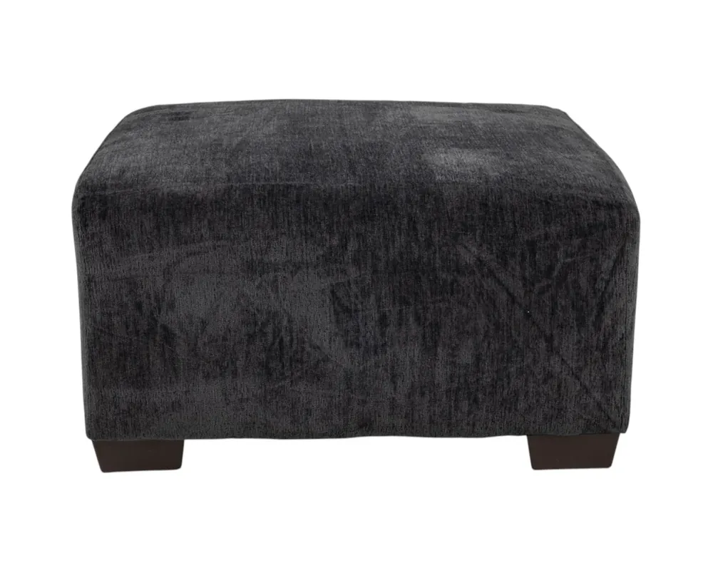 Peak Living 106 Collection Square Ottoman in Greenland Charcoal